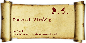 Meszesi Virág névjegykártya