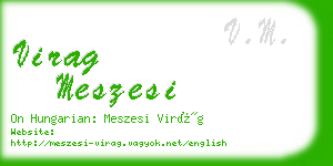 virag meszesi business card